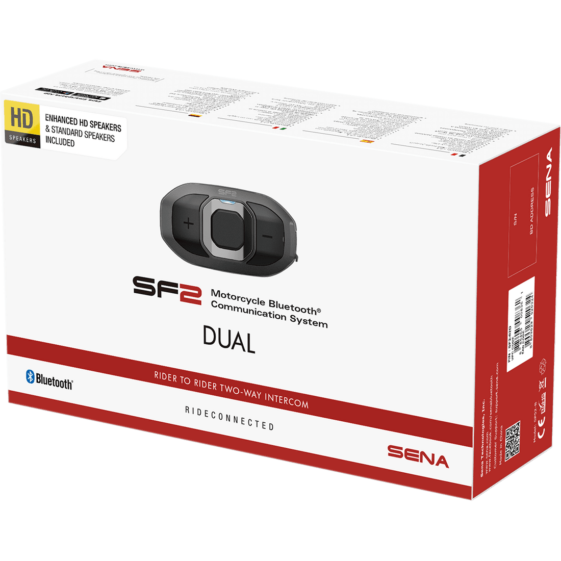 SENA SF2 Bluetooth Headset 2-Way Dual Speakers Dual Pack SF203D