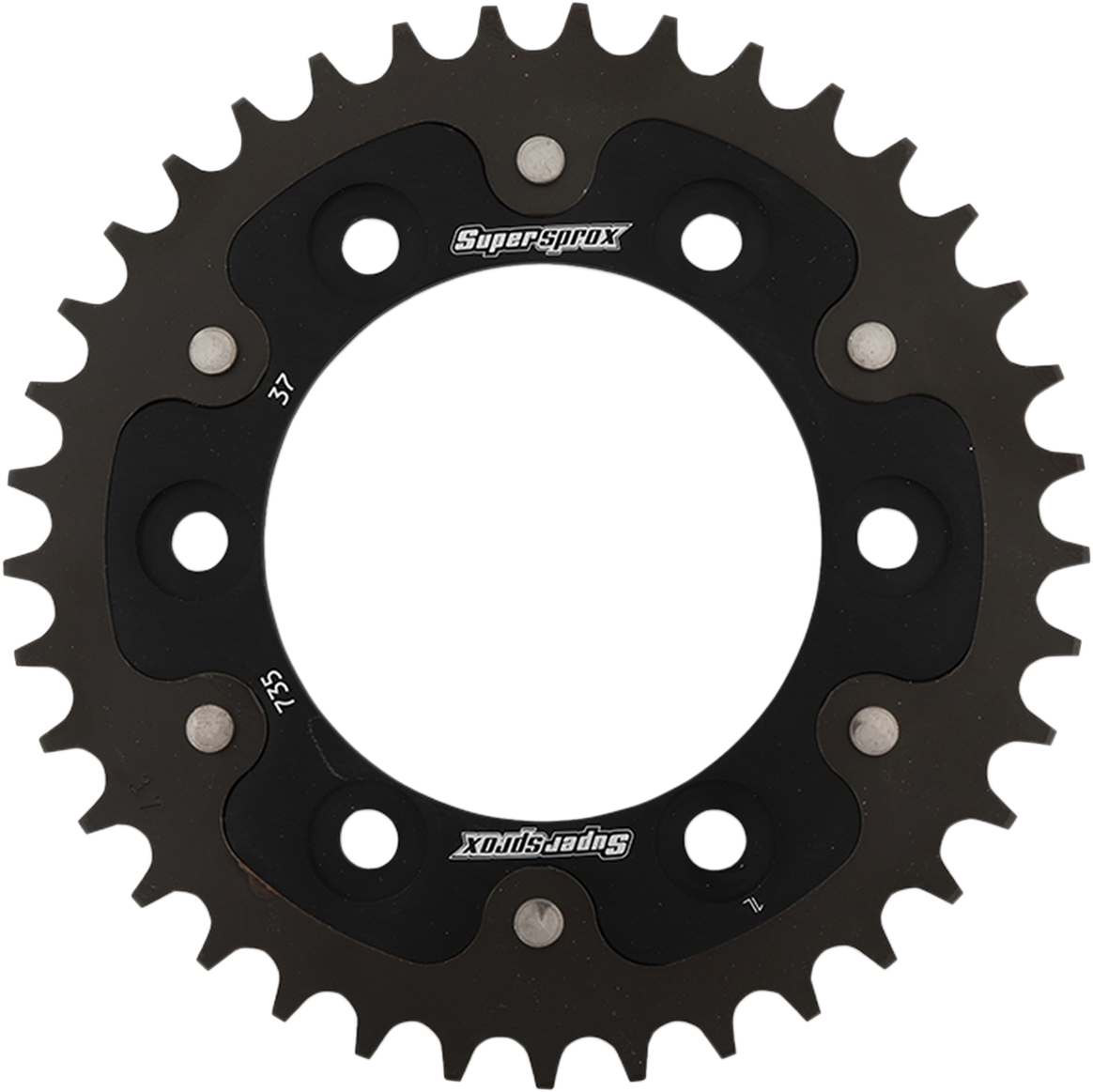 SUPERSPROX Stealth Rear Sprocket 37 Tooth Black Ducati RST73537BLK