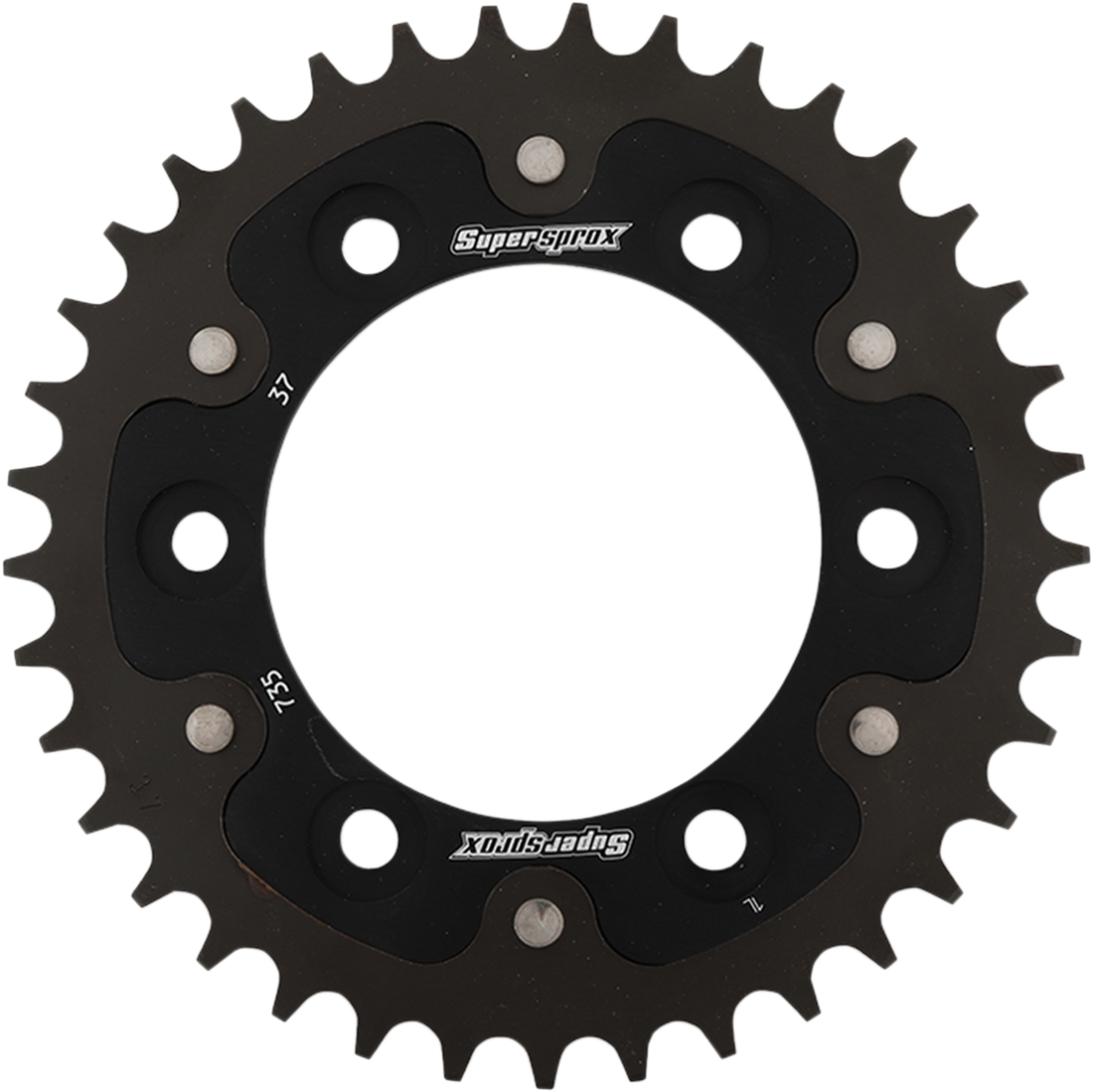 SUPERSPROX Stealth Rear Sprocket 37 Tooth Black Ducati RST73537BLK