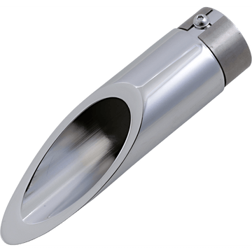 BARON Family Jewel Exhaust Tip Chrome Xtreme Slash BA110000