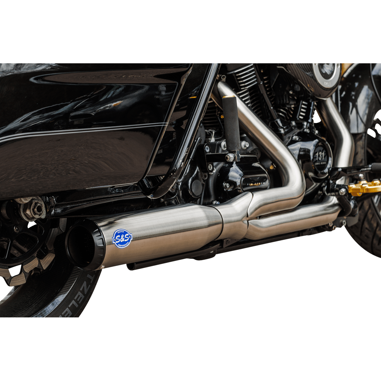 S&S CYCLE 2-into-1 Qualifier Exhaust System 49-State Silver 5501108