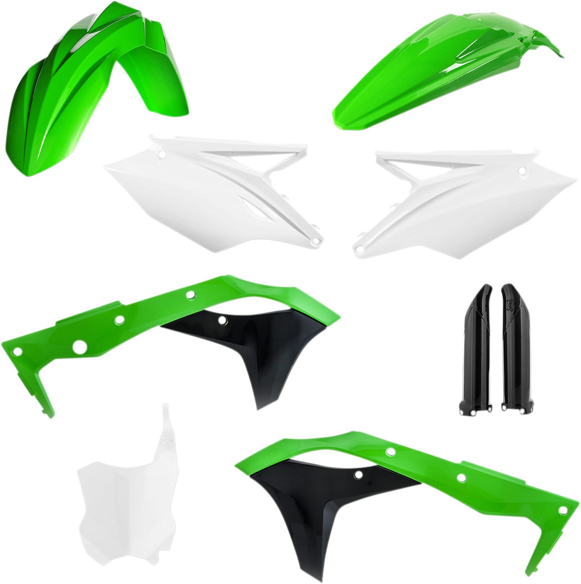 ACERBIS Full Replacement Body Kit OEM Green/White/Black 2685826812