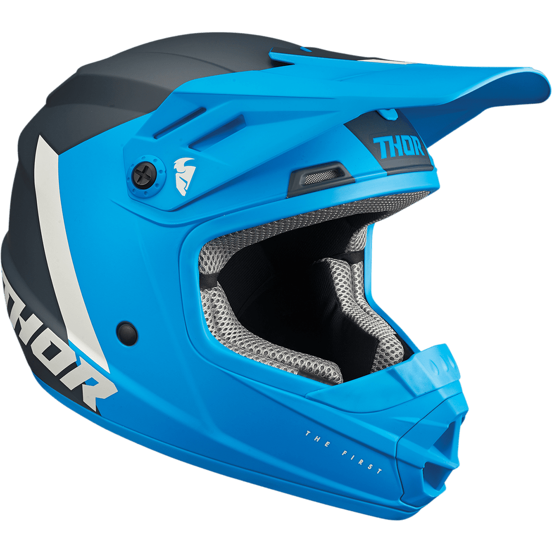 THOR Youth Sector Helmet Chev Blue/Light Gray Large