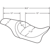 DRAG SPECIALTIES Predator Seat Smooth FL '08-'23