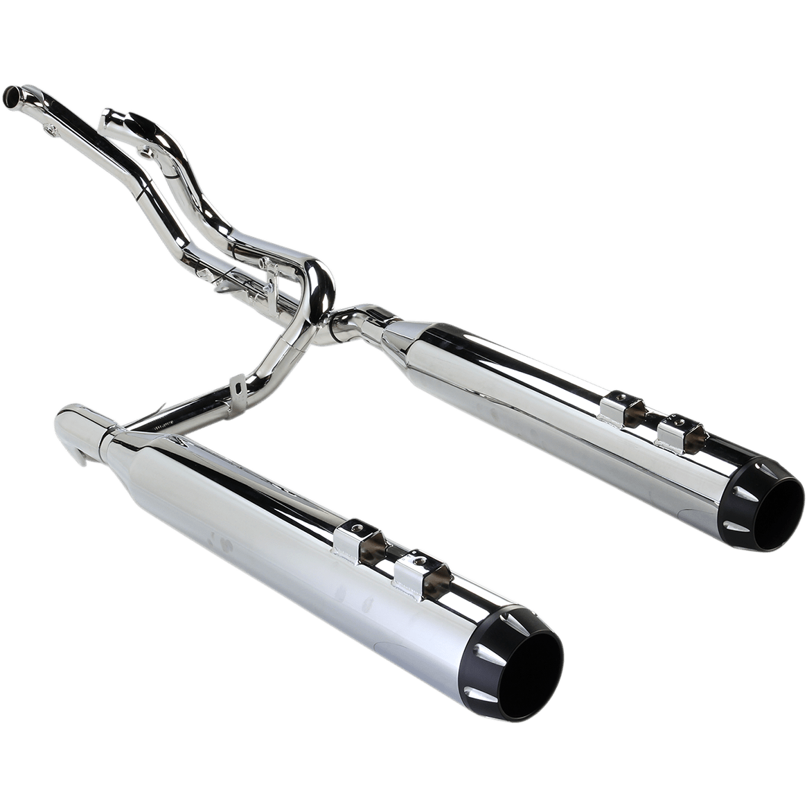 BASSANI XHAUST Down Under Exhaust Chrome Straight Can 1F76R