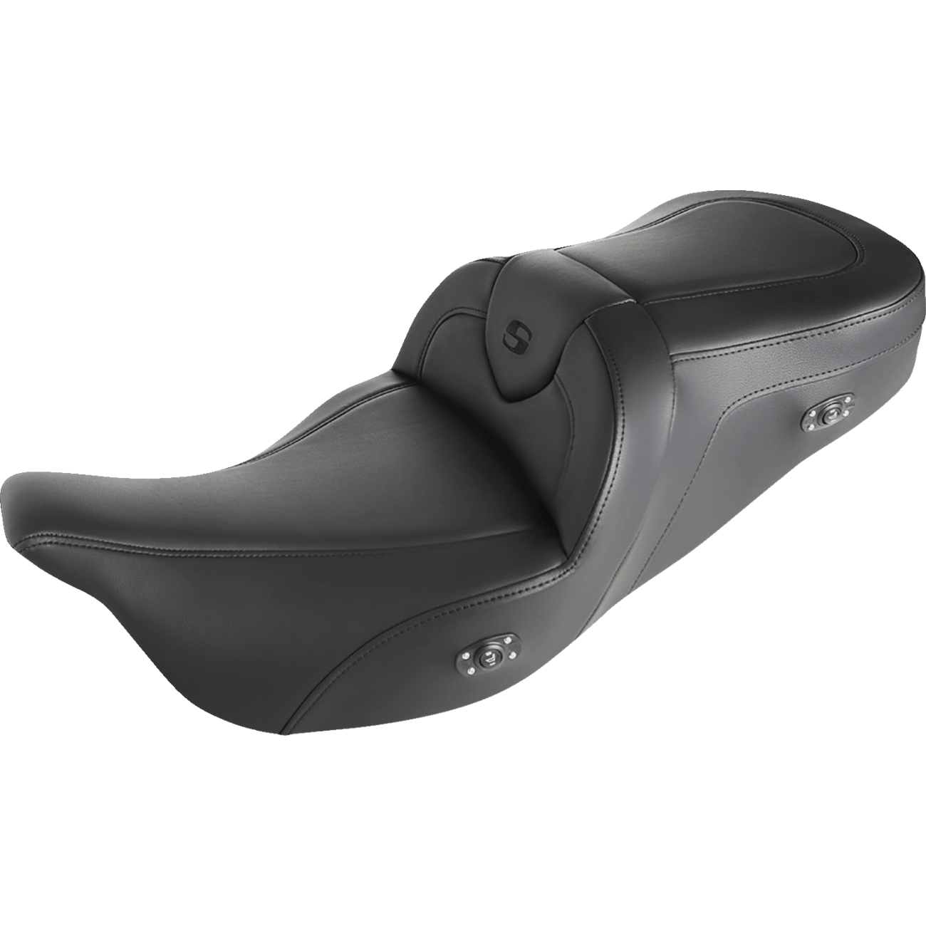 SADDLEMEN Roadsofa™ Standard Reach Heated Seat Without Backrest Black/Black Stitching 80807B187HCT