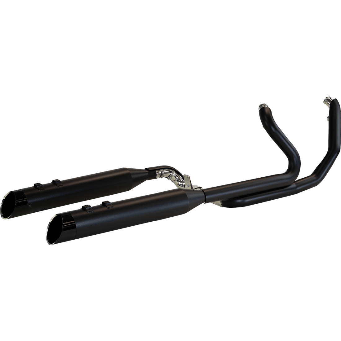 KHROME WERKS 2:2 Exhaust with 4.5" Muffler Black FL 200445