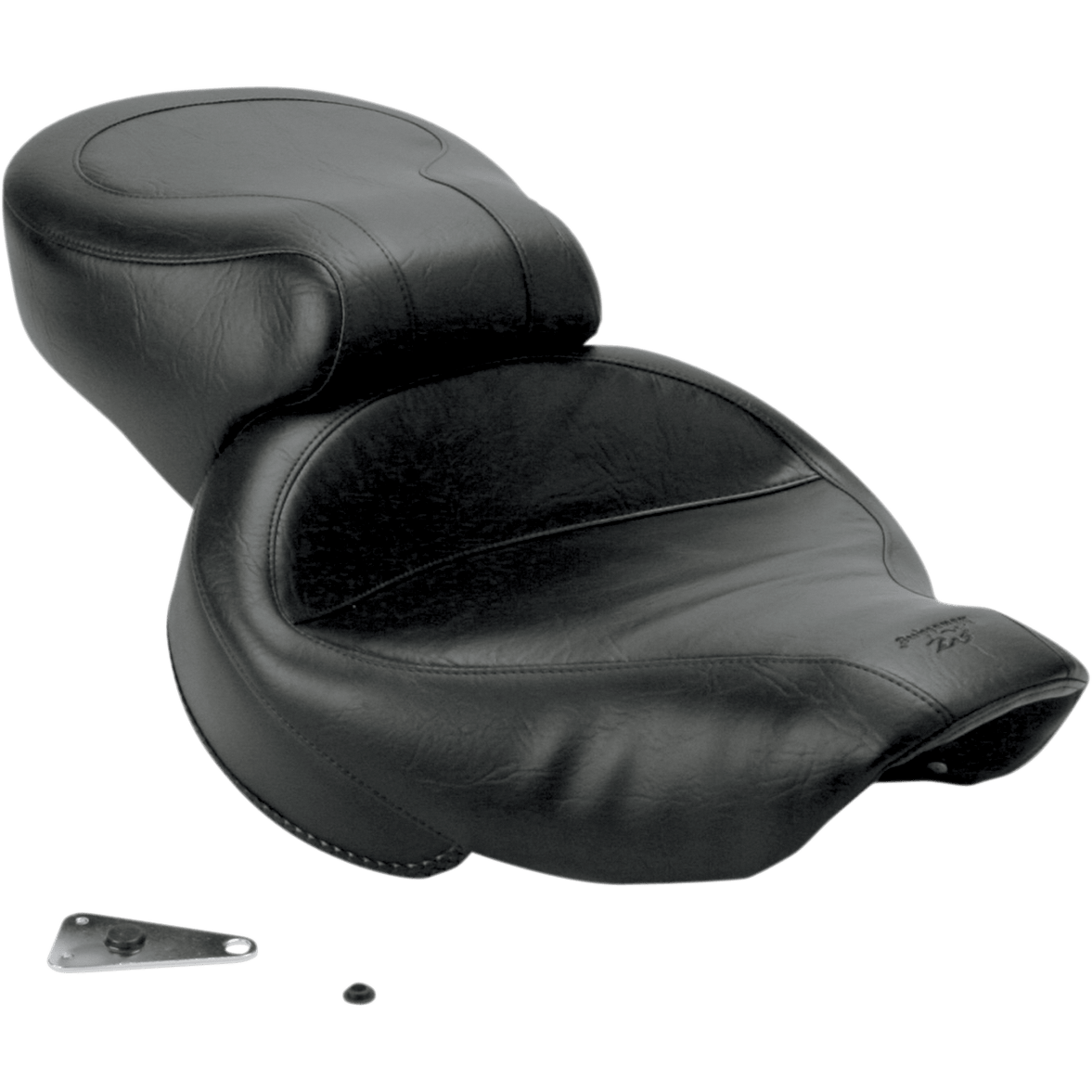 MUSTANG Vintage Style Seat Wide Smooth Black Dyna 75111