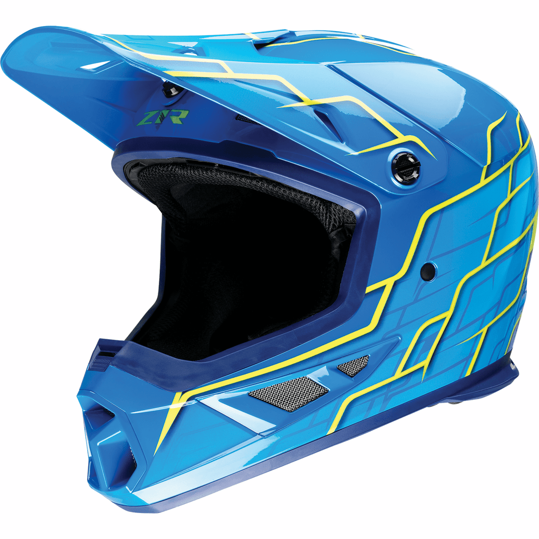 Z1R Rise 2.0 Helmet Hyacinth Teal/Yellow Large