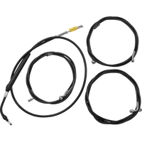 LA CHOPPERS Handlebar Cable/Brake Line Kit 18" 20" Ape Hanger Handlebars Black Vinyl LA8058KT19B