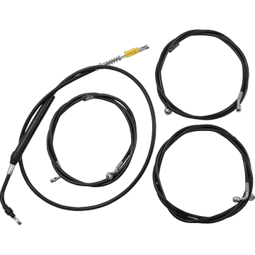 LA CHOPPERS Handlebar Cable/Brake Line Kit 18" 20" Ape Hanger Handlebars Black Vinyl LA8058KT19B