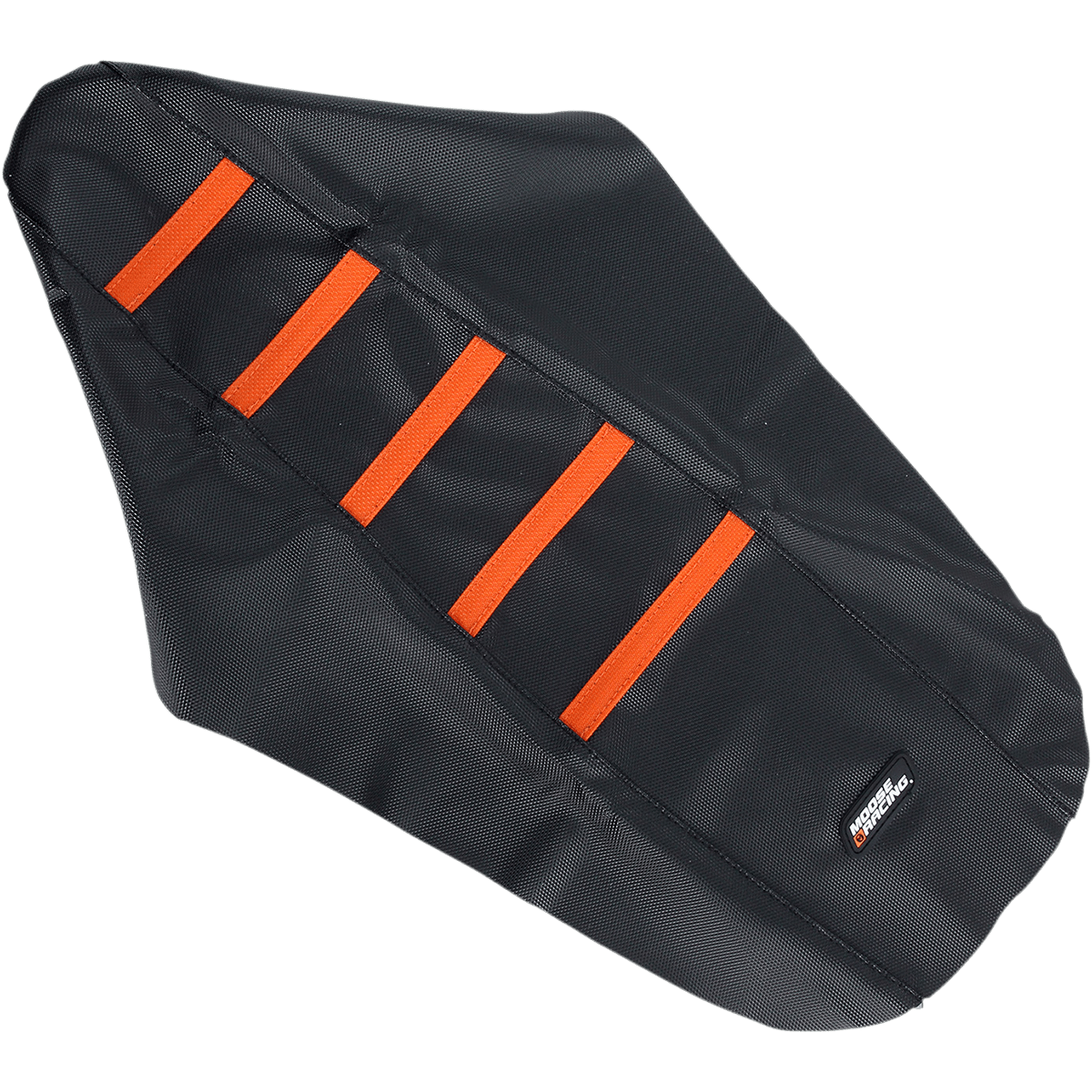 MOOSE RACING Ribbed Seat Cover Black Cover/Orange Ribs KTM