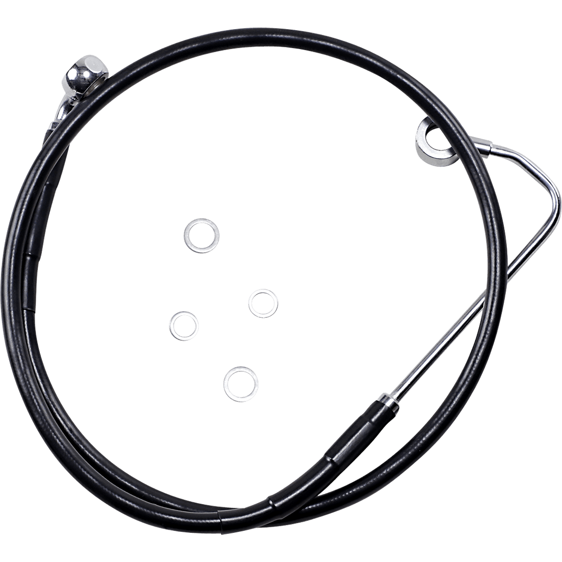 DRAG SPECIALTIES Brake Line Front Black +10" FXS '12-'13