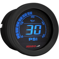 KOSO NORTH AMERICA 2" Oil Pressure Gauge Black BA050430