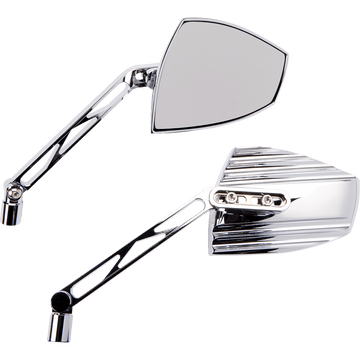 HIGHSIDER Mirrors Wave Side View Triangle Chrome 3014910