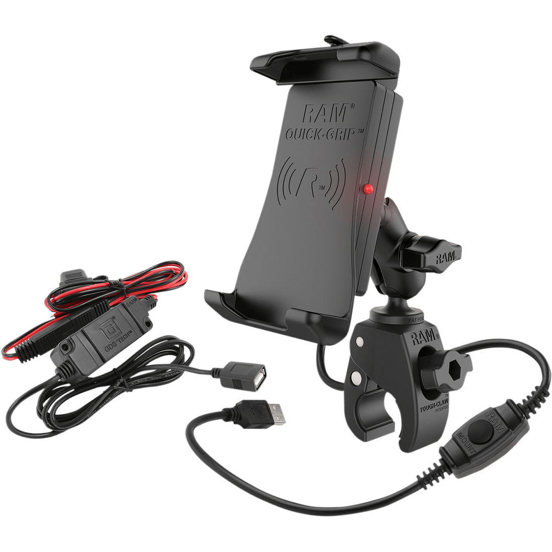 RAM MOUNTS Device Holder Quick-Grip™ Charging Wireless Waterproof Tough Claw™ RAMB400AUN14WV7