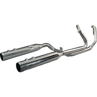 KHROME WERKS 2-into-2 Dominator Exhaust System with 4-1/2" Mufflers Chrome with Race Tip M8