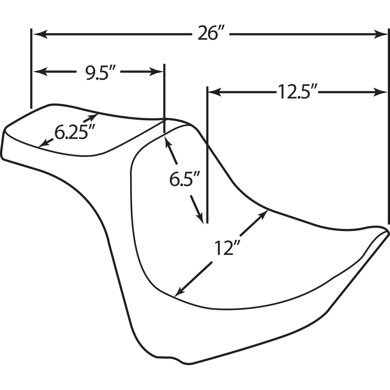 DRAG SPECIALTIES Predator III Seat Smooth FXFB/S '18-'22