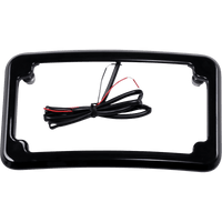 CYCLE VISIONS Beveled License Plate Frame Black CV4617B