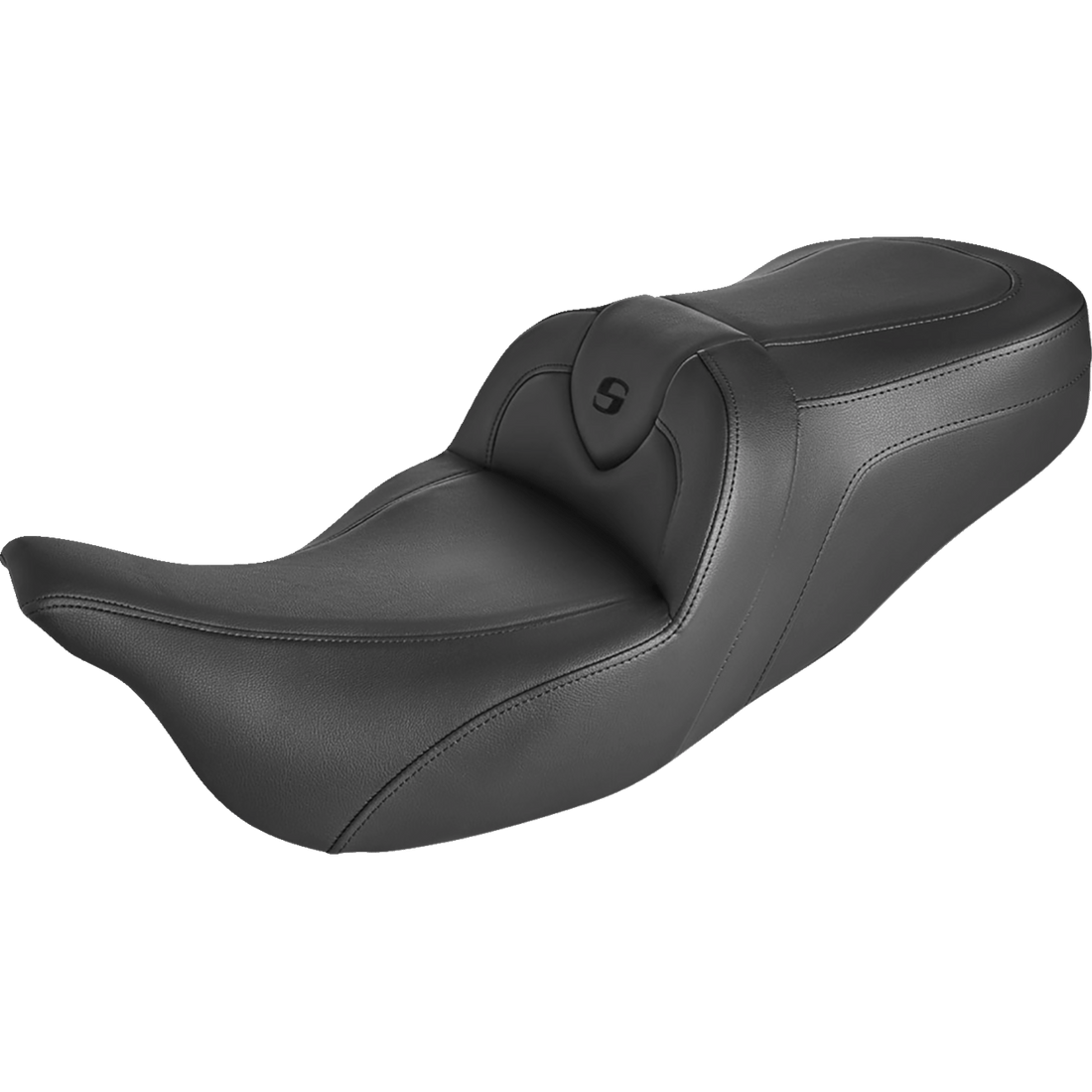 SADDLEMEN Roadsofa™ Seat without Backrest Black/Black Stitch FLH/FLT '08-'23 80807B187