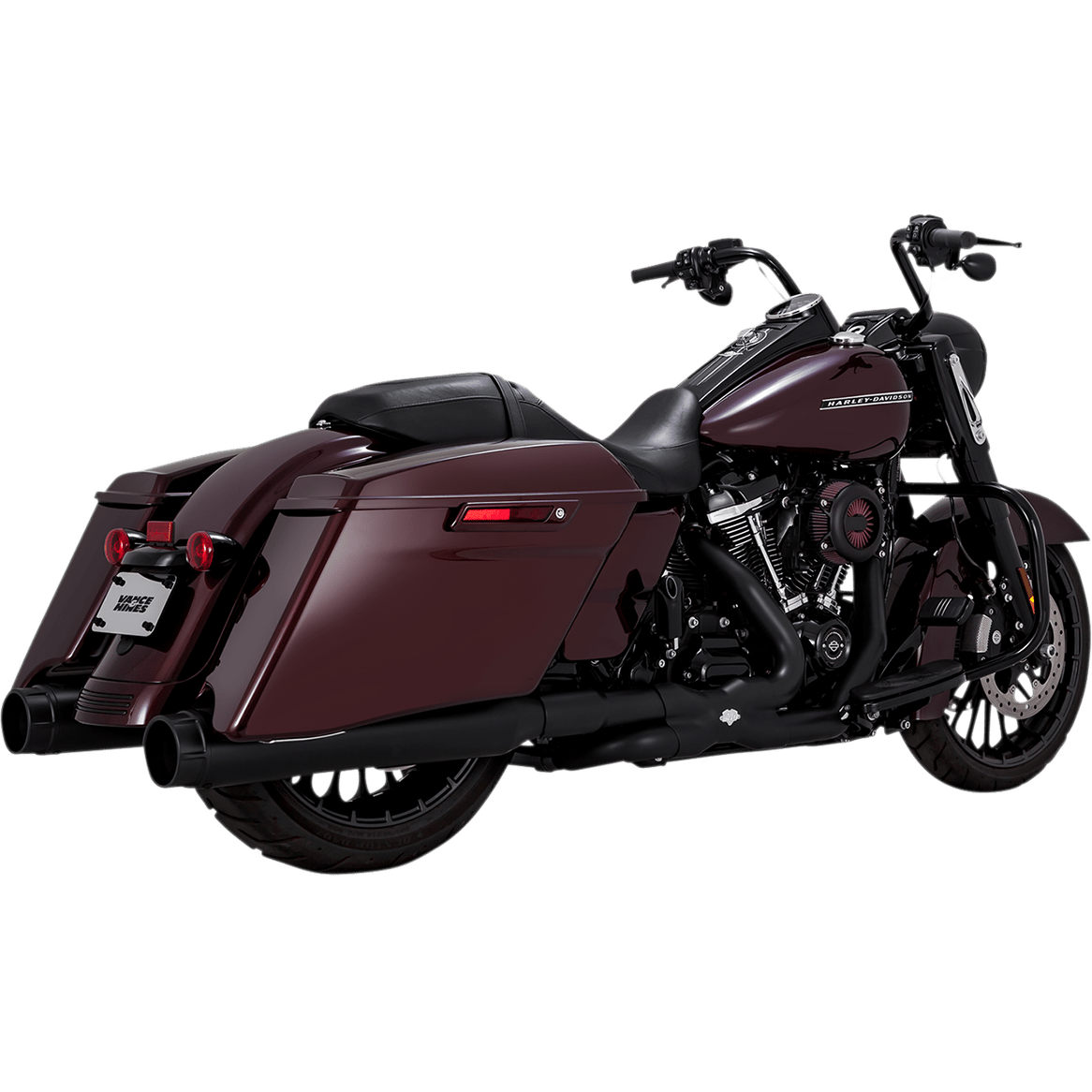 VANCE & HINES 4-1/2" Torquer Slip-On Mufflers Black 46674