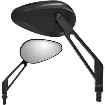 PARTS UNLIMITED Mirror Teardrop Black