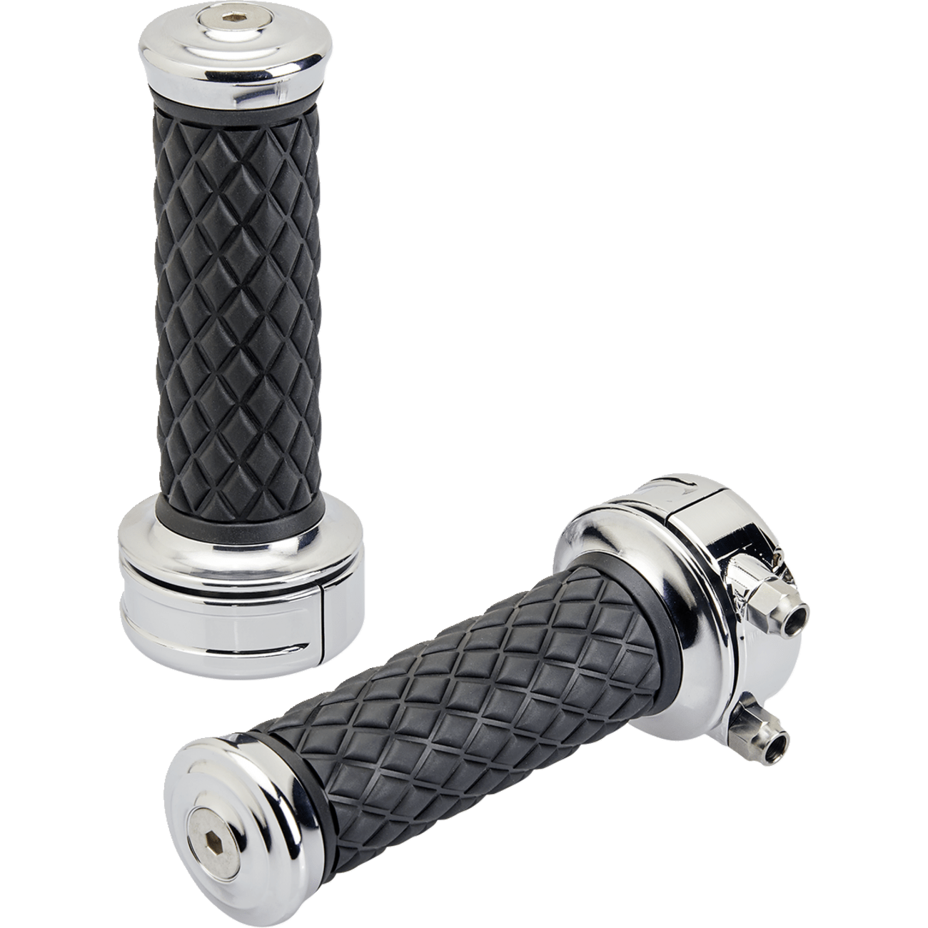 BILTWELL Grips Alumicore Custom Chrome 660610501