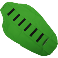 SDG 6-Ribbed Seat Cover Black Ribs/Green Top/Green Sides