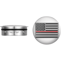 FIGURATI DESIGNS Swing Arm Covers Red Line American Flag Custom Reversed FD73AFRLSS