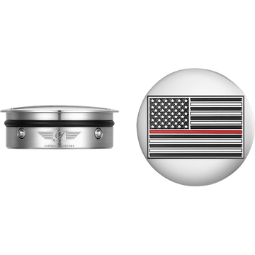 FIGURATI DESIGNS Swing Arm Covers Red Line American Flag Custom Reversed FD73AFRLSS