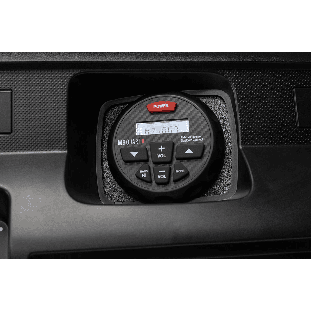 MB QUART Powered Bluetooth® AM/FM Gauge Mount Radio 180 Watt GMR3