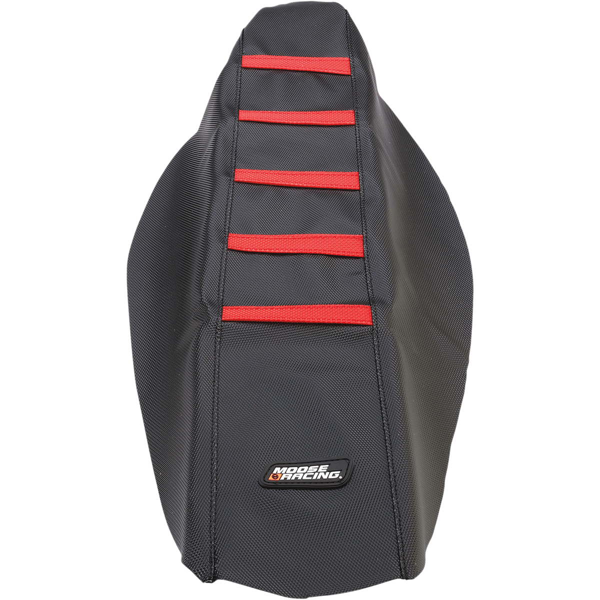 MOOSE RACING Ribbed Seat Cover Black Cover/Red Ribs Honda