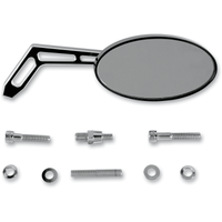 PRO-ONE PERF.MFG. Mirror Weekend Warrior Side View Cut-Out Oval Black Right 102320B