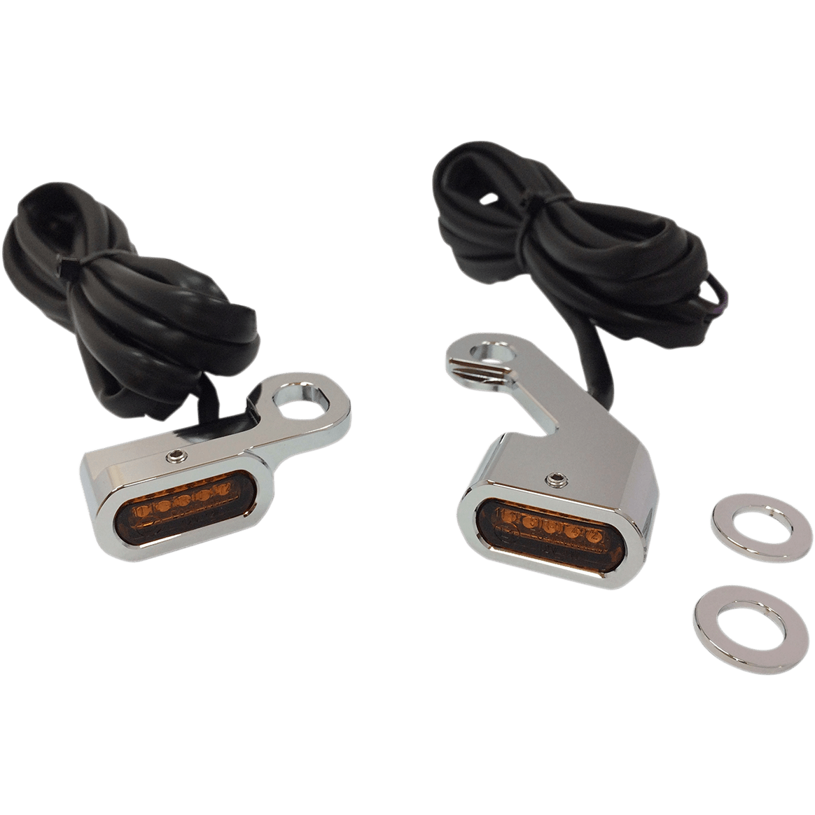 DRAG SPECIALTIES LED Handlebar Marker Lights Chrome/Amber