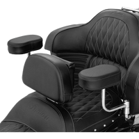 SHOW CHROME Deluxe Armrest Passenger Black Indian 30202