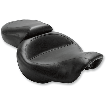 MUSTANG Vintage Style Seat Wide Smooth Black Dyna 75535