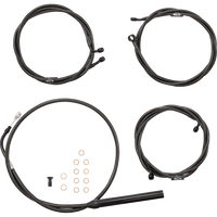 LA CHOPPERS Handlebar Cable/Brake Line Kit 12" 14" Ape Hanger Handlebars Midnight LA8056KT13M