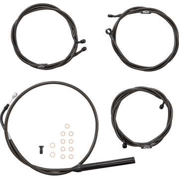 LA CHOPPERS Handlebar Cable/Brake Line Kit 12" 14" Ape Hanger Handlebars Midnight LA8056KT13M