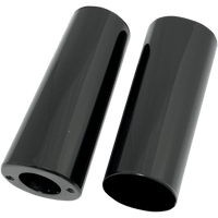 DRAG SPECIALTIES Fork Slider Covers Gloss Black Smooth Extended +2" 8.5"