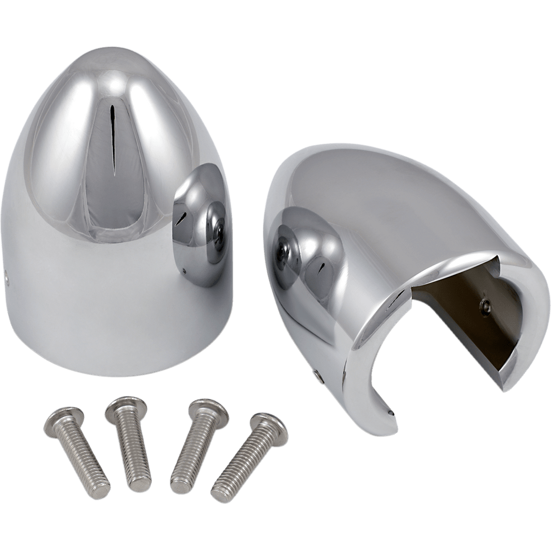 BARON Fork Bullets/Axle Nut Covers Chrome BA7800U