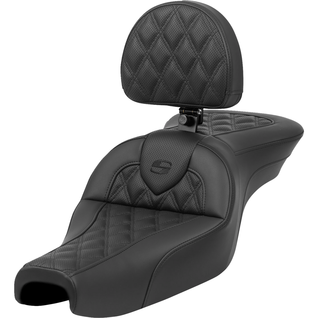 SADDLEMEN Roadsofa™ Seat with Backrest Lattice Stitch XL '04-'22 80711182BR