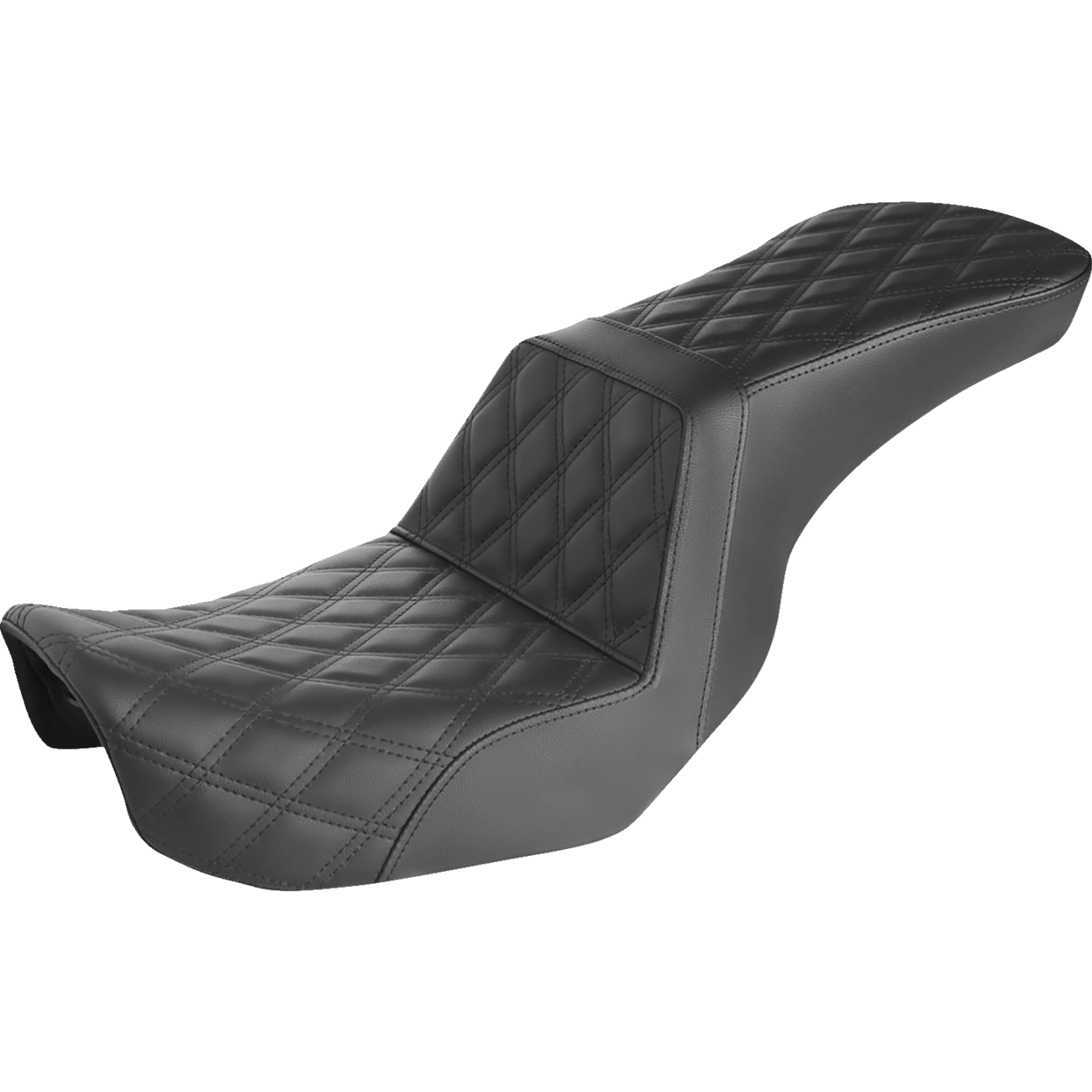 SADDLEMEN Step-Up Seat Full Lattice Stitch Black Dyna 80604195