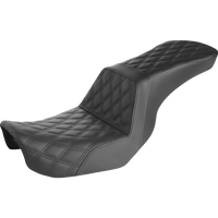 SADDLEMEN Step-Up Seat Full Lattice Stitch Black Dyna 80604195