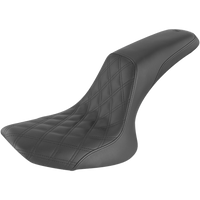 SADDLEMEN Profiler Seat Front Lattice/Rear Smooth Black FXST/FLST '84-'99 88401149