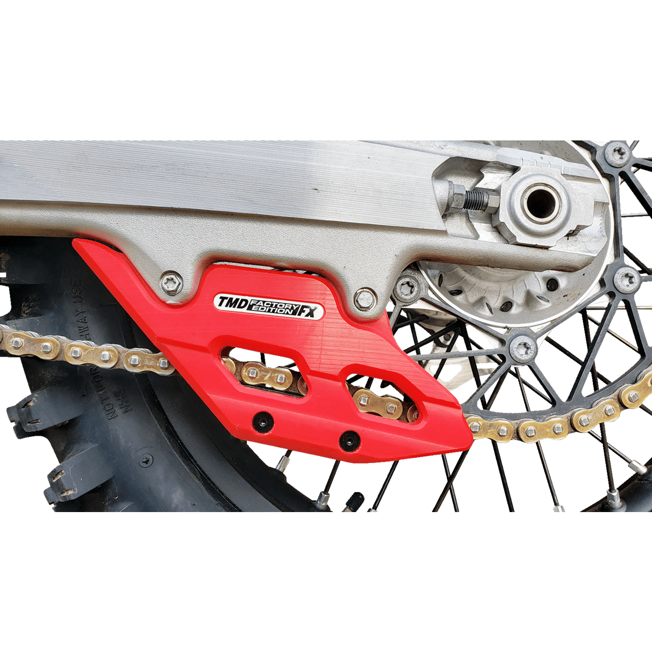 T.M. DESIGNWORKS Factory Edition Chain Guide With Replacement Wear Pad Red RCGKT5RD