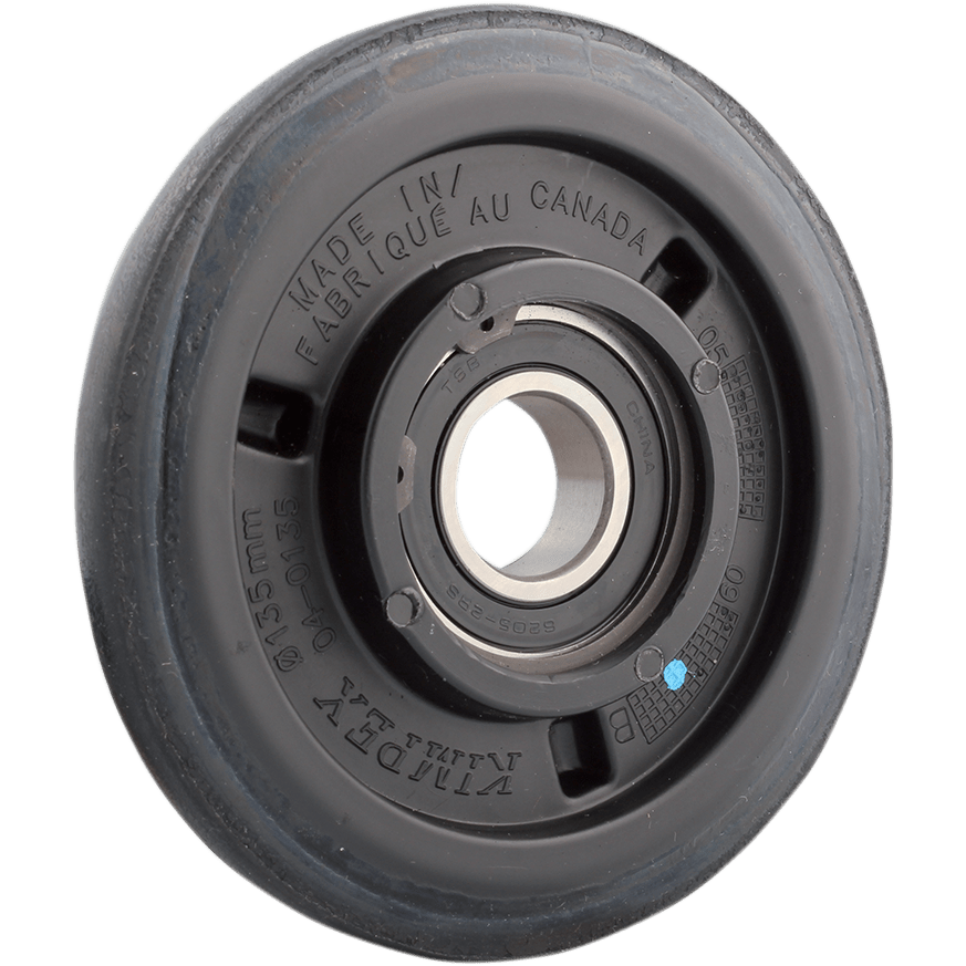 KIMPEX Idler Wheel with Bearing 6205-2RS Black Group 135 mm OD x 1" ID