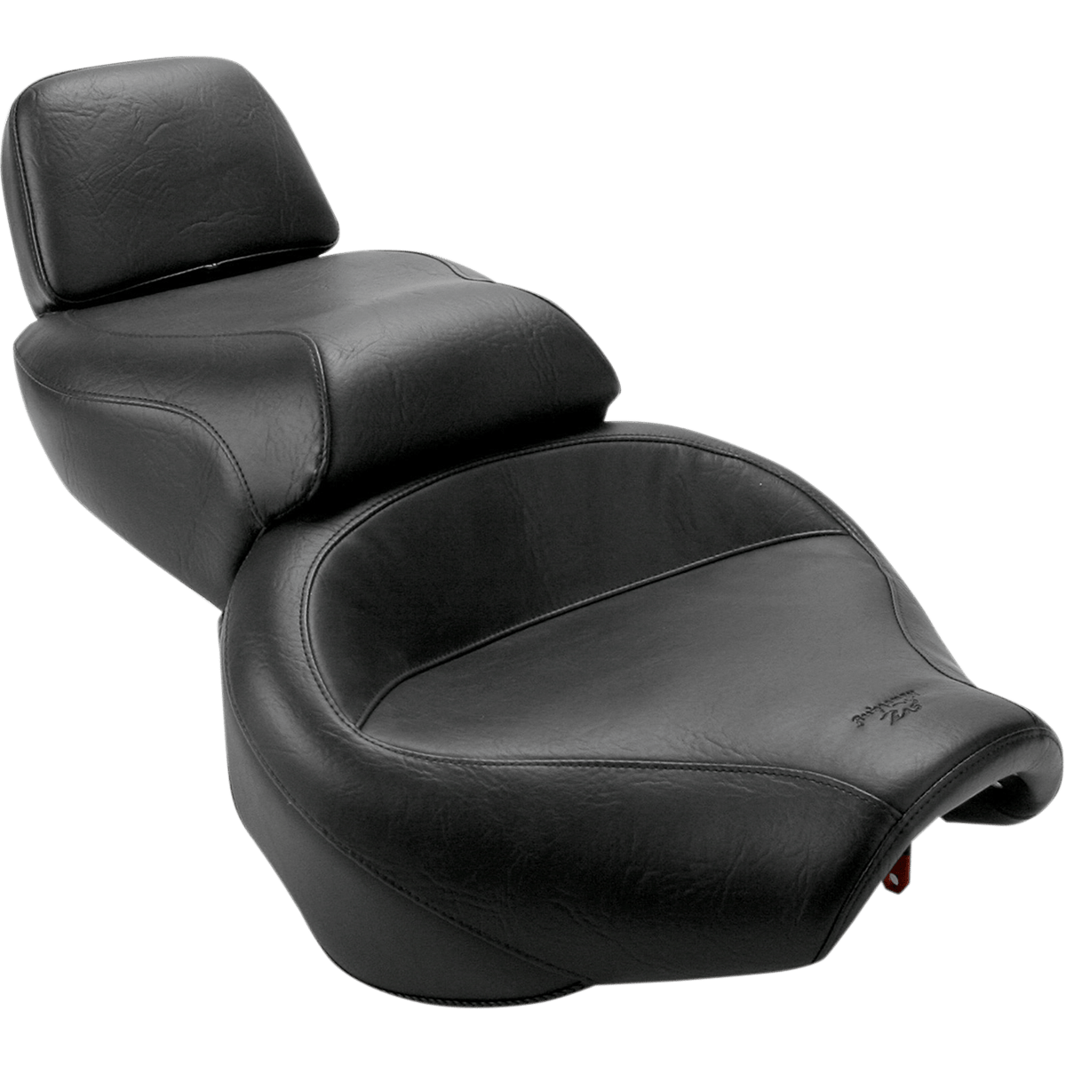 MUSTANG Seat Vintage Wide Touring Without Driver Backrest One-Piece Smooth Black Virago 75244