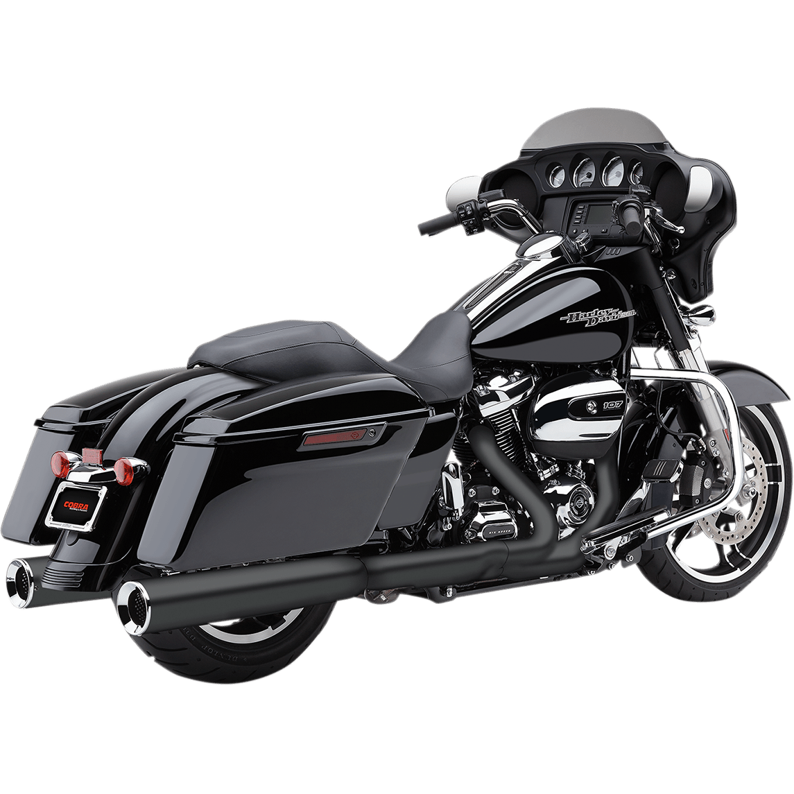 COBRA Power Flo Mufflers for '95-'16 FL Black 6215RB