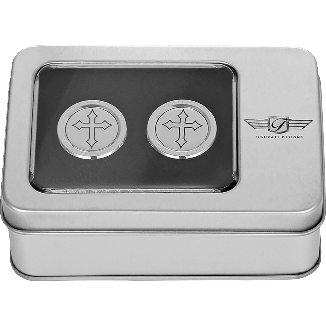 FIGURATI DESIGNS Docking Hardware Covers Short Cross Stainless Steel FD41DC2530SS