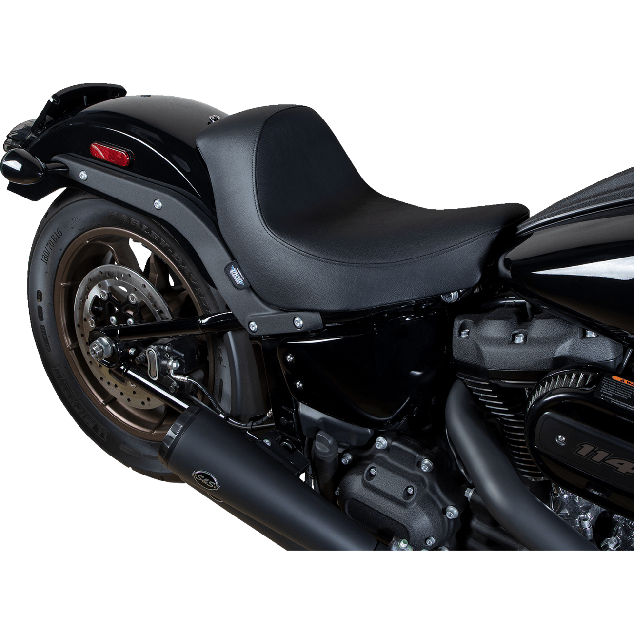 DRAG SPECIALTIES Solo Seat Black Smooth FL/FX '18-'23